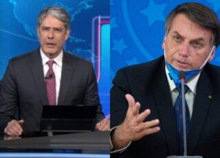 William Bonner e Jair Bolsonaro